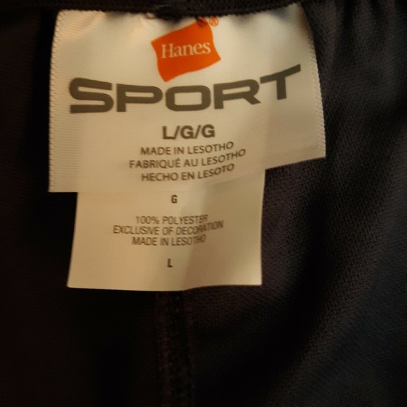 NWT Hanes Sport Active Gear Men Large Gray PantsAdjustable Drawstrings Polyester - Picture 4 of 11